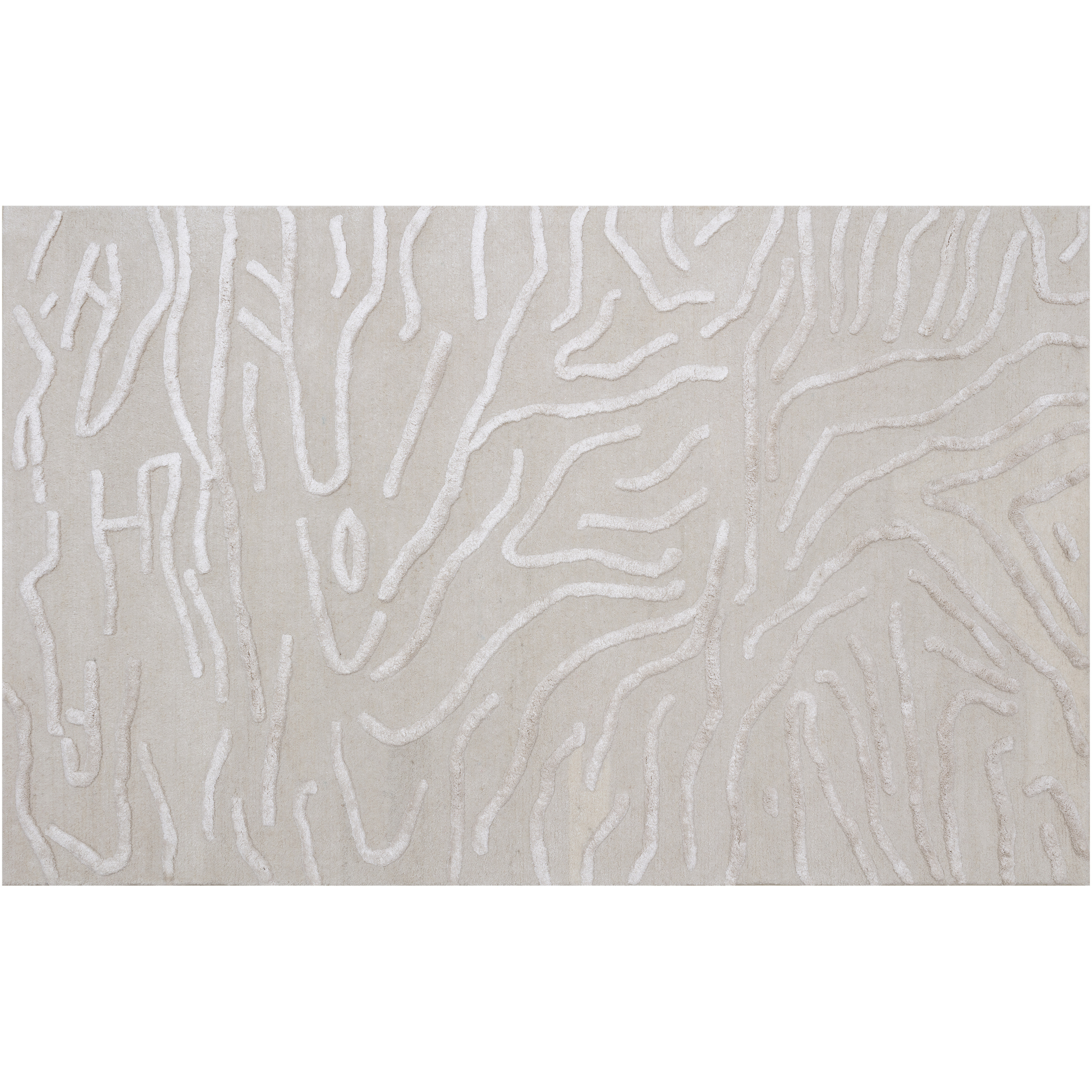 Kenya 108 X 72 inch Beige Indoor Hand-Tufted Rug, Hand-Tufted